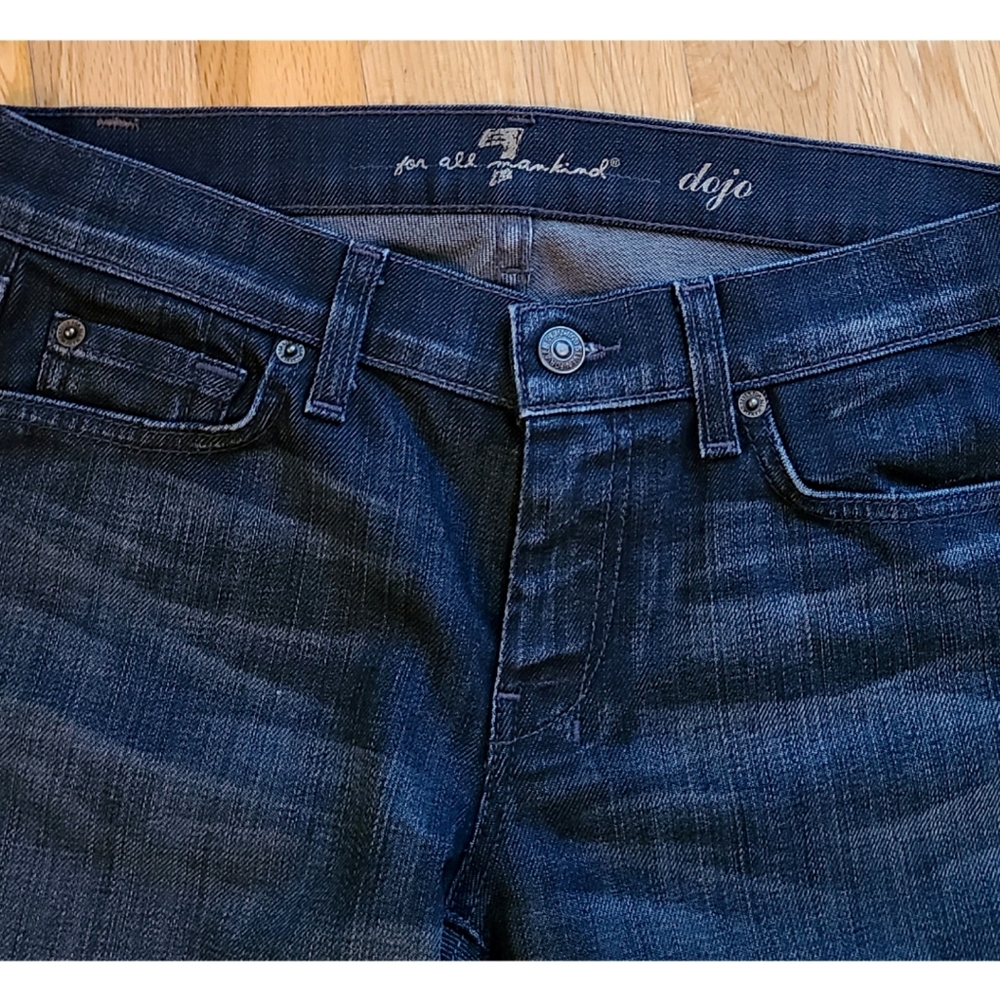 🆕️ 7 For All Mankind Dojo Flare Leg Jean Sz 28 70s Bohemian Streetwear Stretch - Picture 3 of 16